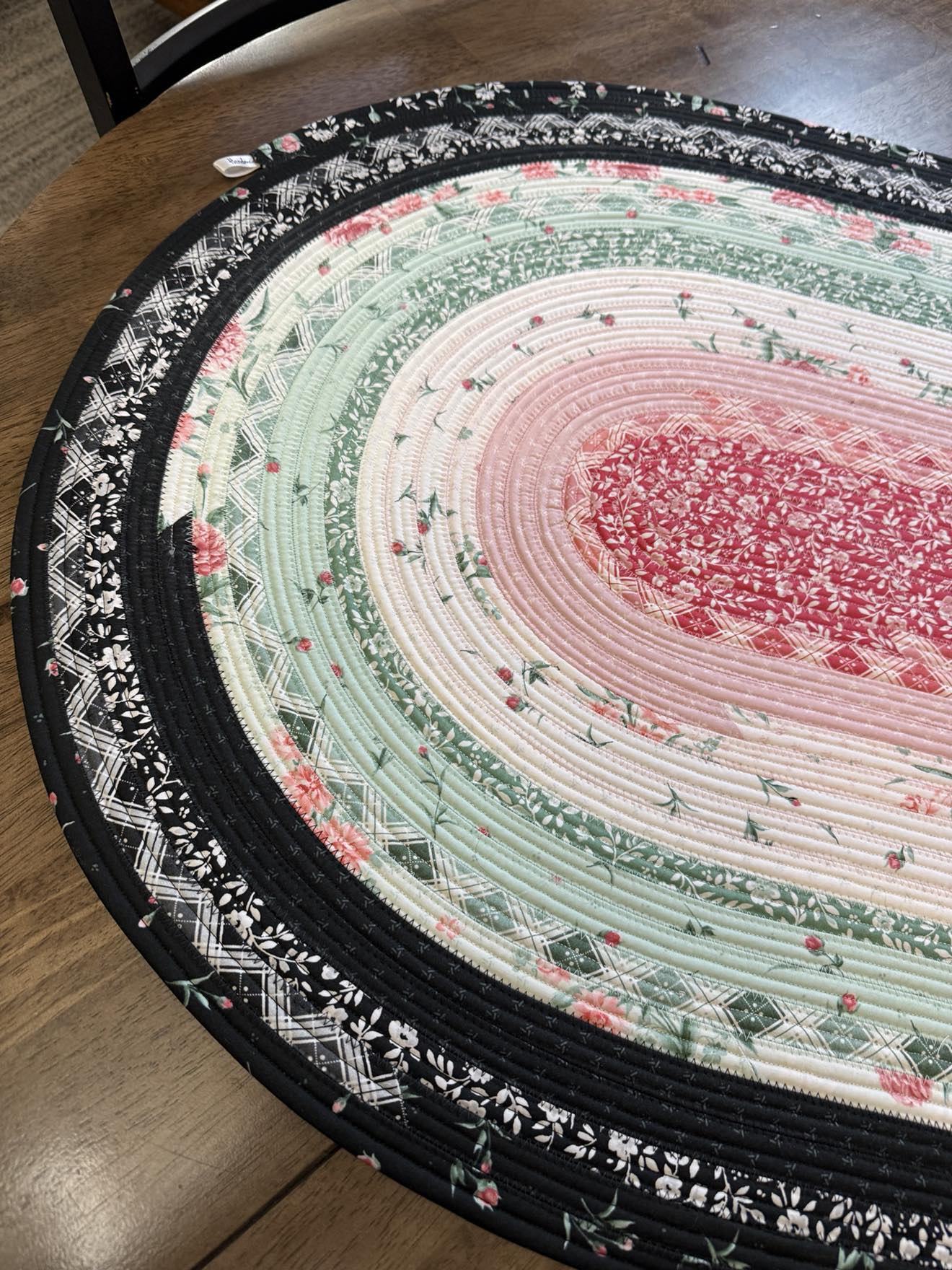 Oval Handmade Cotton Jelly Roll Rug 28" x 44" Garden Picnic