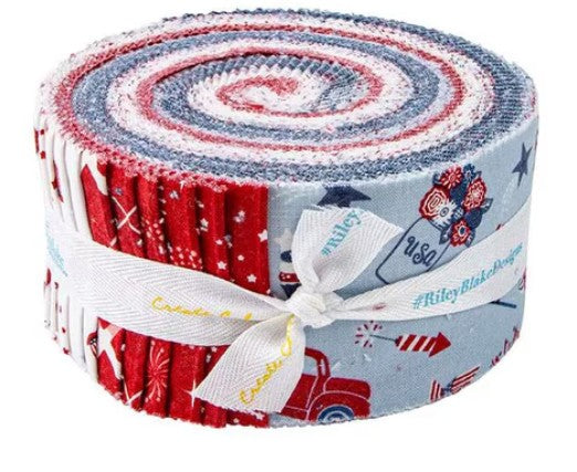 Stars and Stripes Forever Rolie Polie Jelly Roll Riley Blake Designs