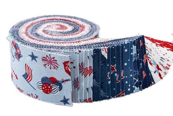 Stars and Stripes Forever Rolie Polie Jelly Roll Riley Blake Designs