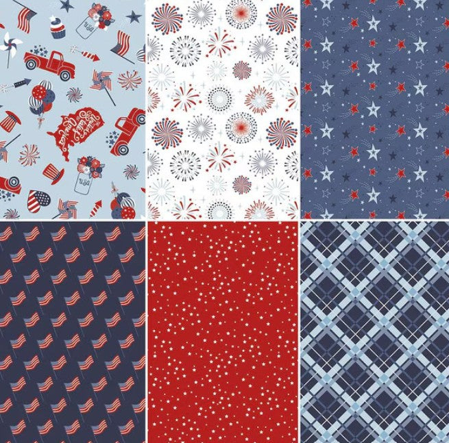 Stars and Stripes Forever Rolie Polie Jelly Roll Riley Blake Designs