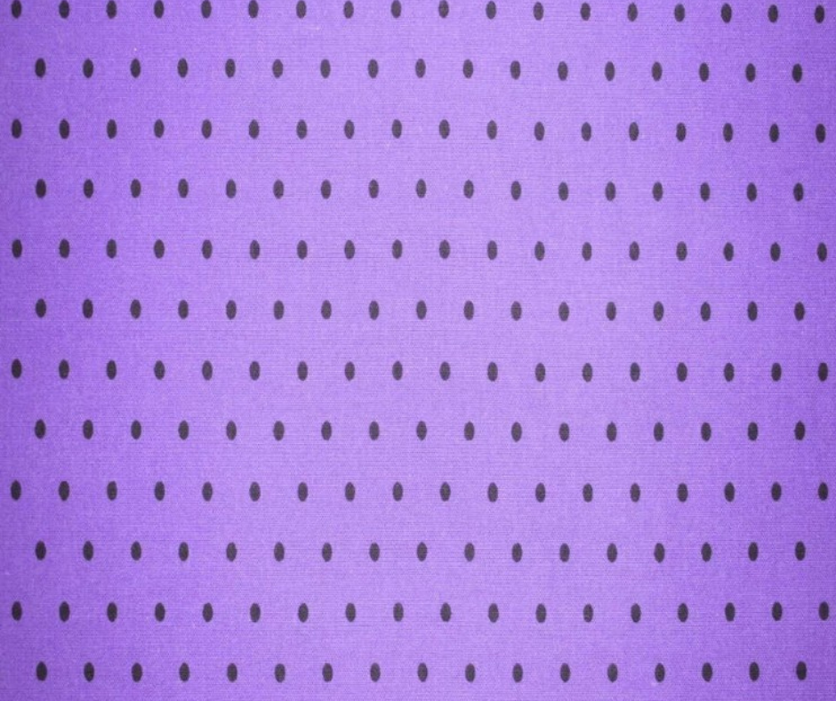 1 Yard Fabric Cut  - 43" x 36" -Purple with Black Dots Fabric