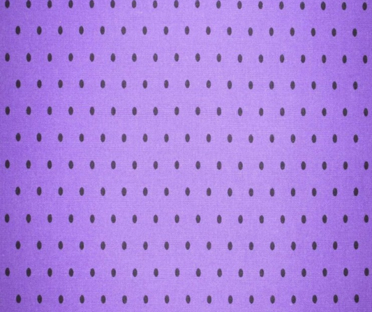 1 Yard Fabric Cut  - 43" x 36" -Purple with Black Dots Fabric