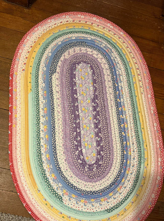 Oval Jelly Roll Rug 28" x 44 1/2" - Dilly Dally by Maywood Studio