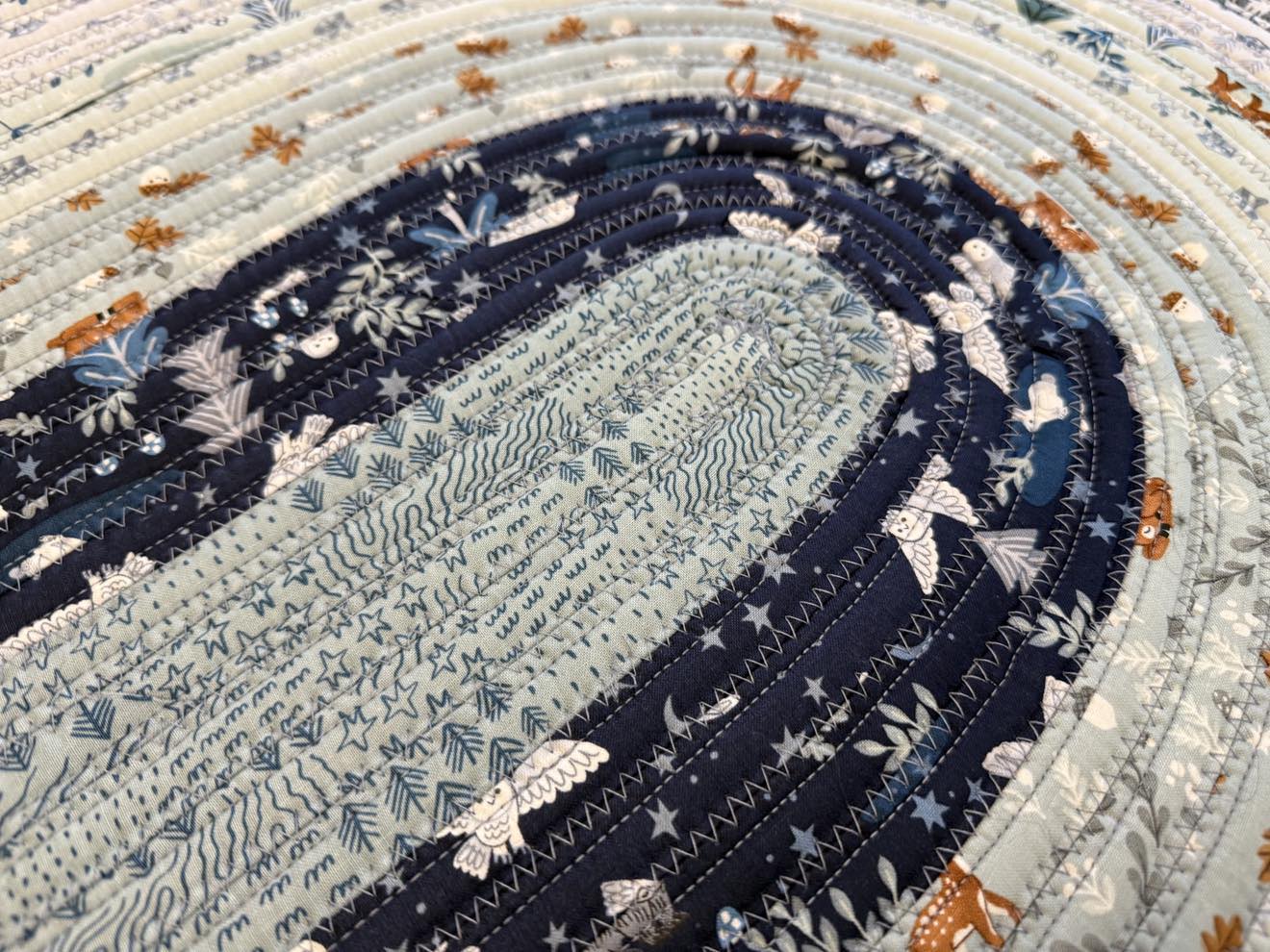 Oval Jelly Roll Rug 28 1/2" x 42 1/2" - Twilight Creatures by Riley Blake Designs