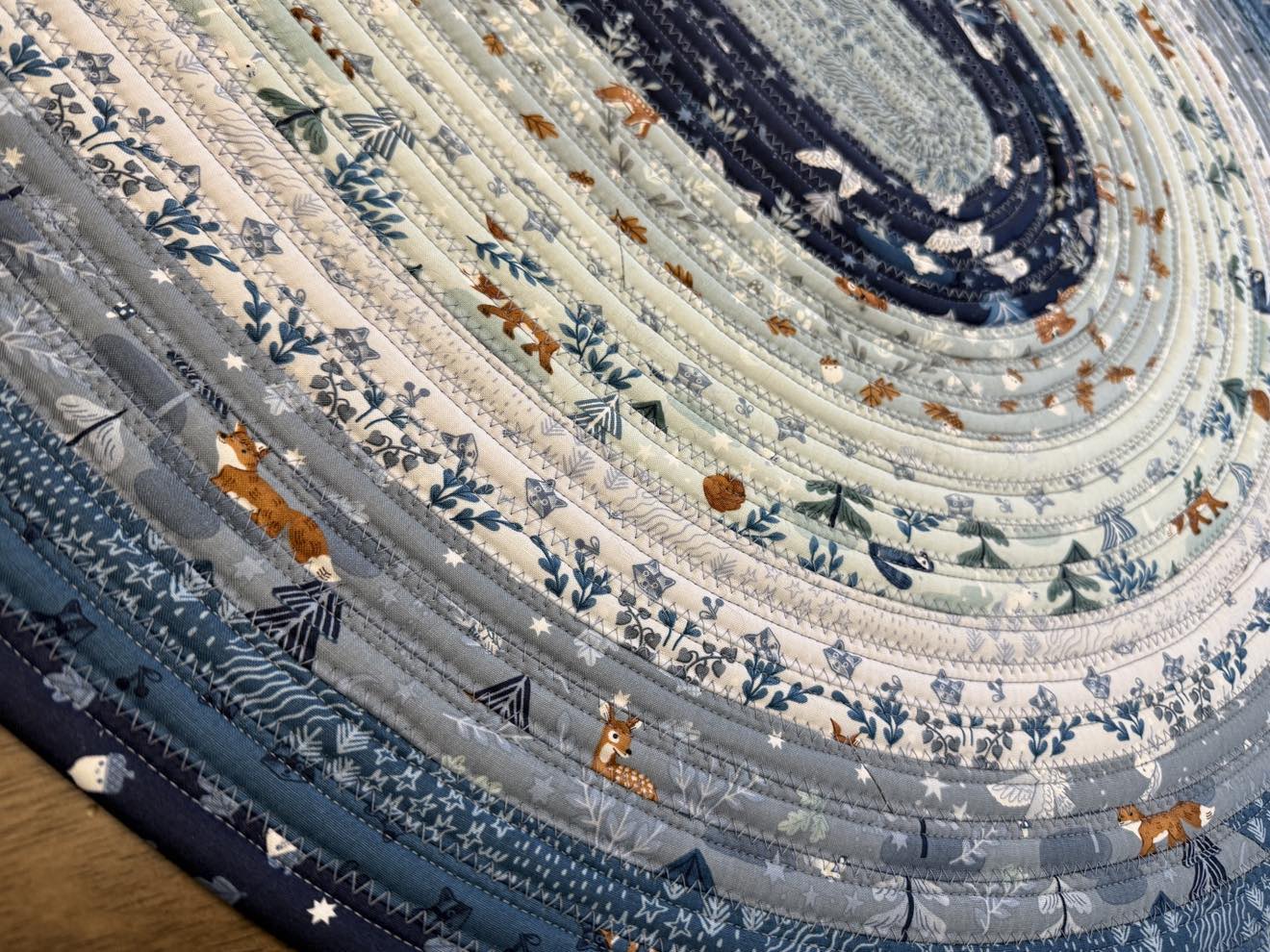 Oval Jelly Roll Rug 28 1/2" x 42 1/2" - Twilight Creatures by Riley Blake Designs