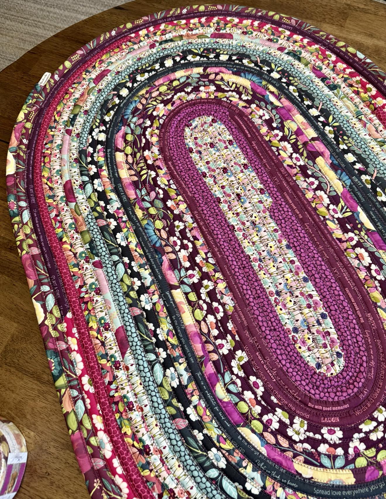 Oval Jelly Roll Rug 28 1/2" x 43 1/2" - Fragrant Fields