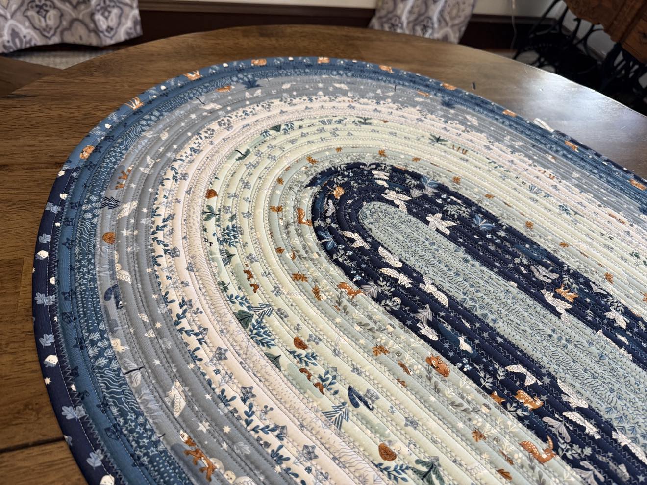 Oval Jelly Roll Rug 28 1/2" x 42 1/2" - Twilight Creatures by Riley Blake Designs