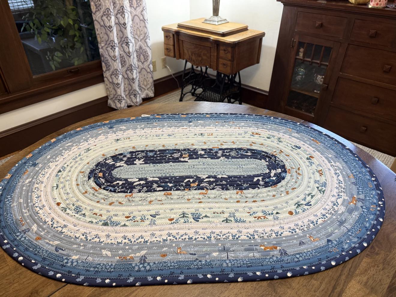 Oval Jelly Roll Rug 28 1/2" x 42 1/2" - Twilight Creatures by Riley Blake Designs