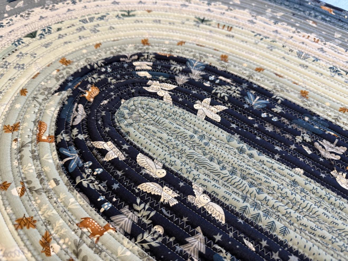 Oval Jelly Roll Rug 28 1/2" x 42 1/2" - Twilight Creatures by Riley Blake Designs