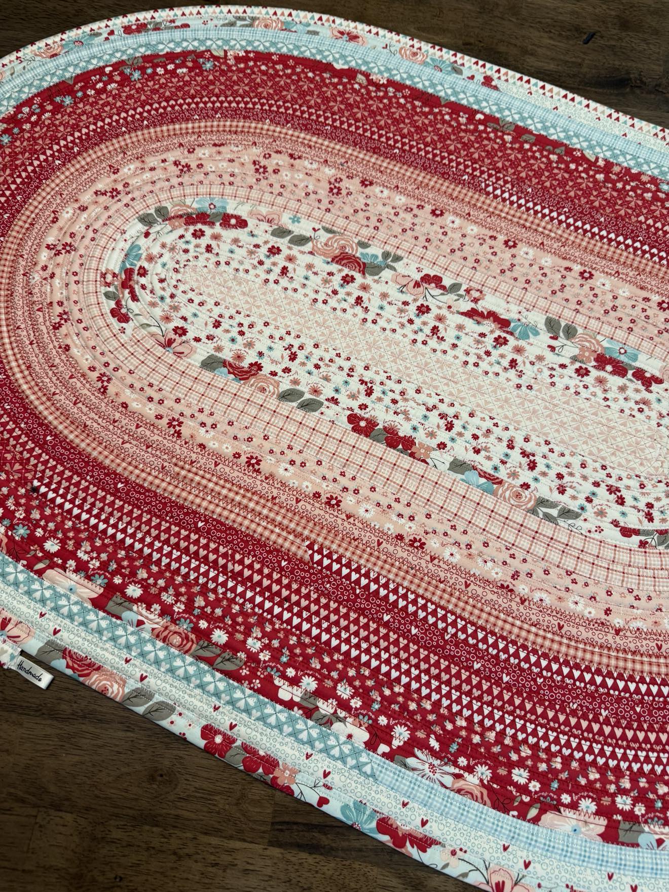 Oval Jelly Roll Rug 28" x 43 3/4" - You & Me by Riley Blake Designs