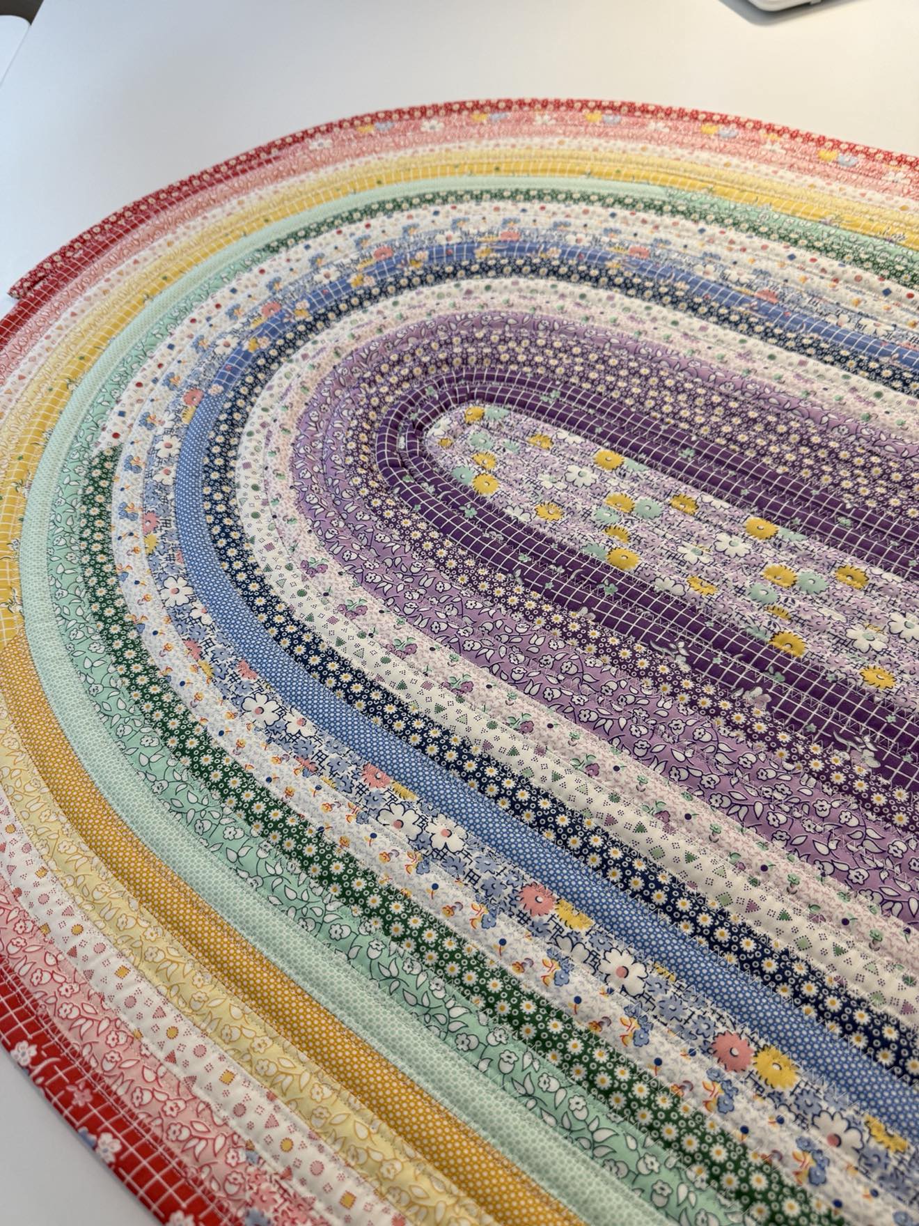 Oval Jelly Roll Rug 28" x 44 1/2" - Dilly Dally by Maywood Studio