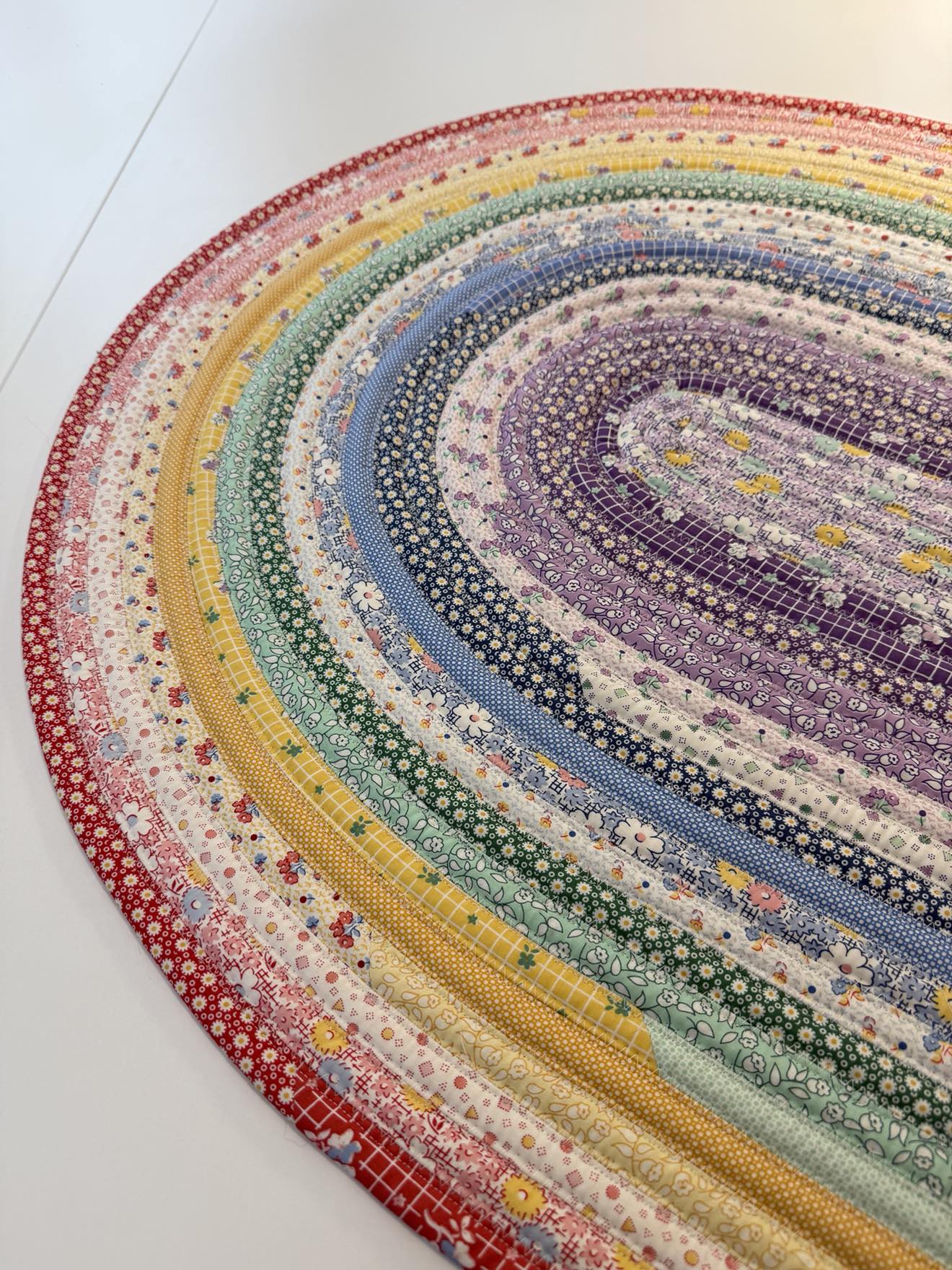 Oval Jelly Roll Rug 28" x 44 1/2" - Dilly Dally by Maywood Studio