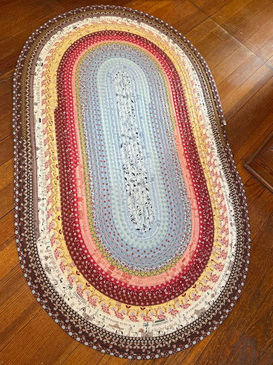 Oval Jelly Roll Rug 37 1/2" x 64 1/2" - Pride & Prejudice Riley Blake Designs