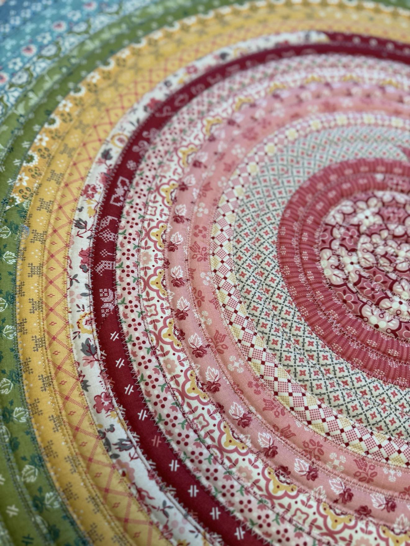 Round 37" Diameter Jelly Roll Rug  - Piece & Plenty