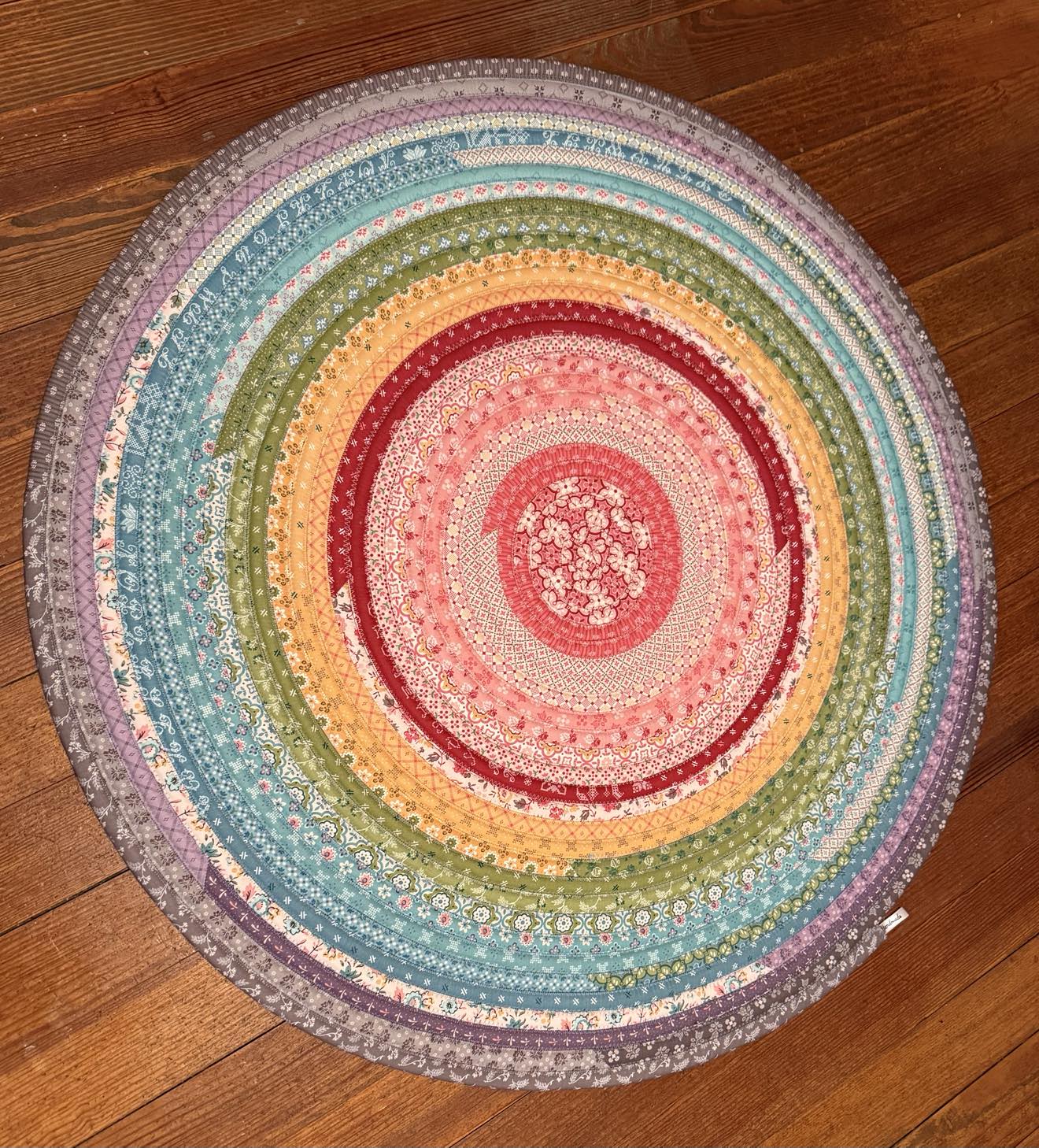 Round 37" Diameter Jelly Roll Rug  - Piece & Plenty