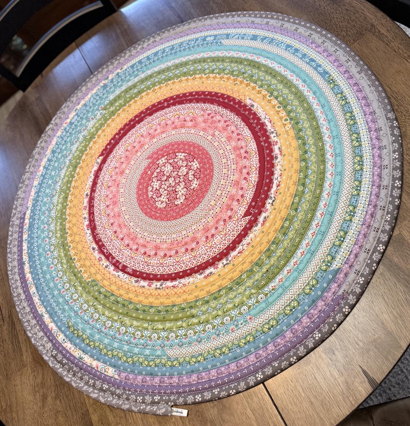 Round 37" Diameter Jelly Roll Rug  - Piece & Plenty