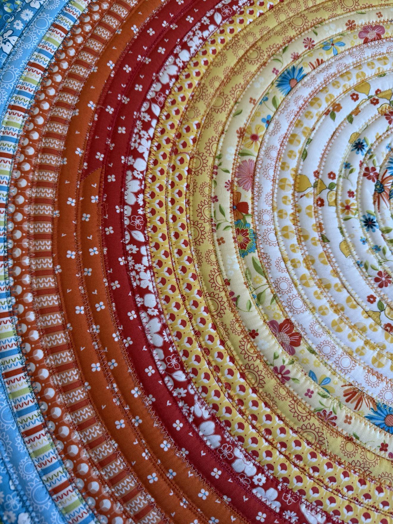 Round Jelly Roll Rug 36" - Here Comes the Sun