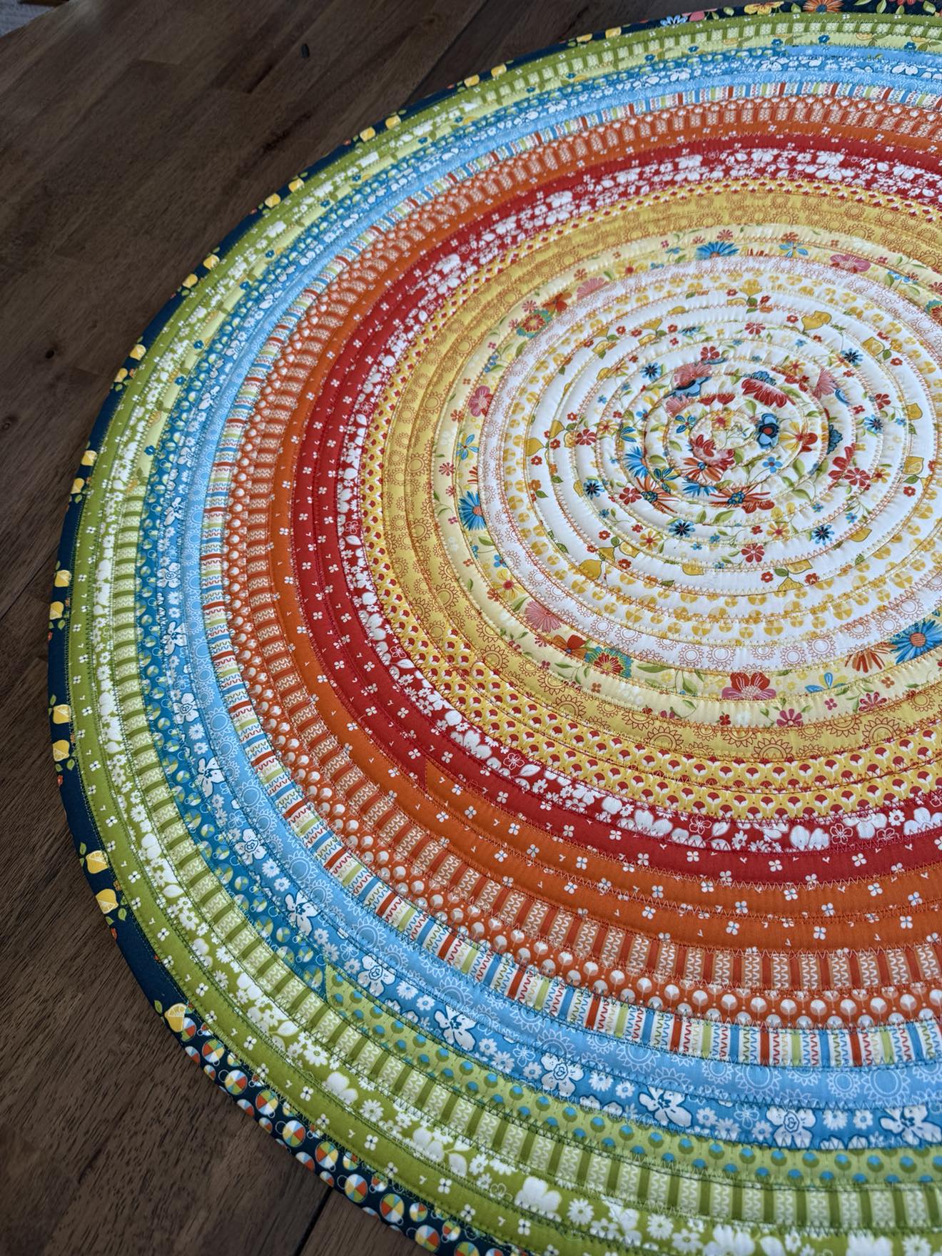 Round Jelly Roll Rug 36" - Here Comes the Sun