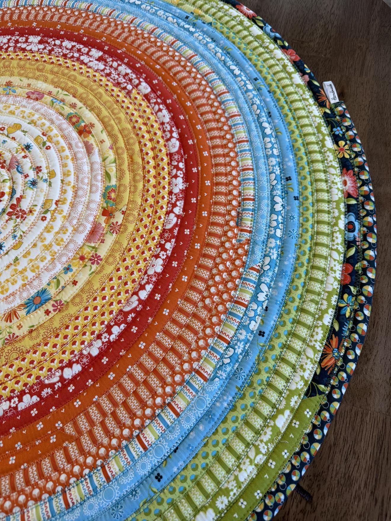 Round Jelly Roll Rug 36" - Here Comes the Sun