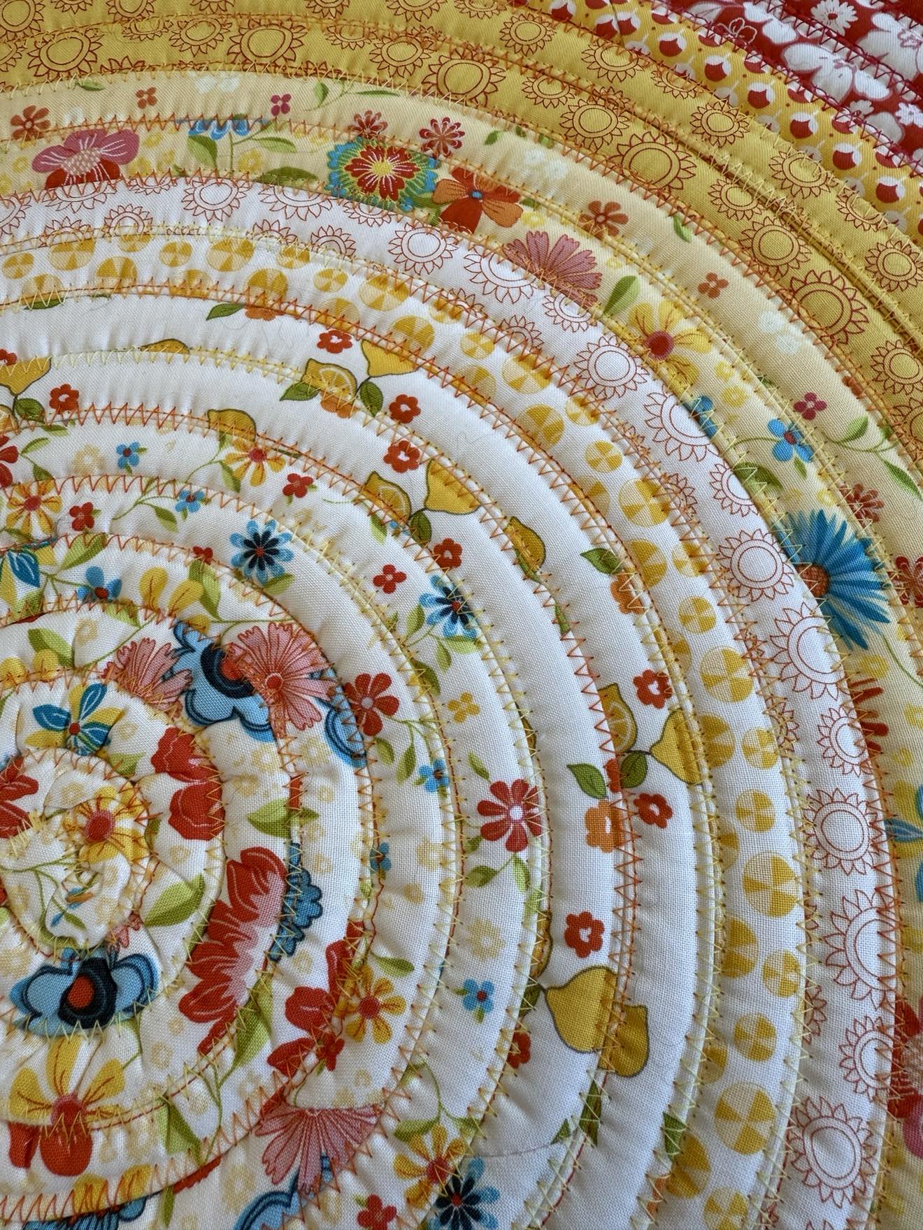 Round Jelly Roll Rug 36" - Here Comes the Sun