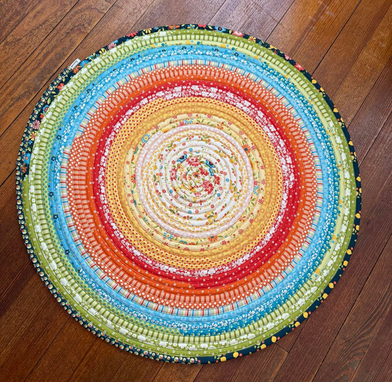 Round Jelly Roll Rug 36" - Here Comes the Sun