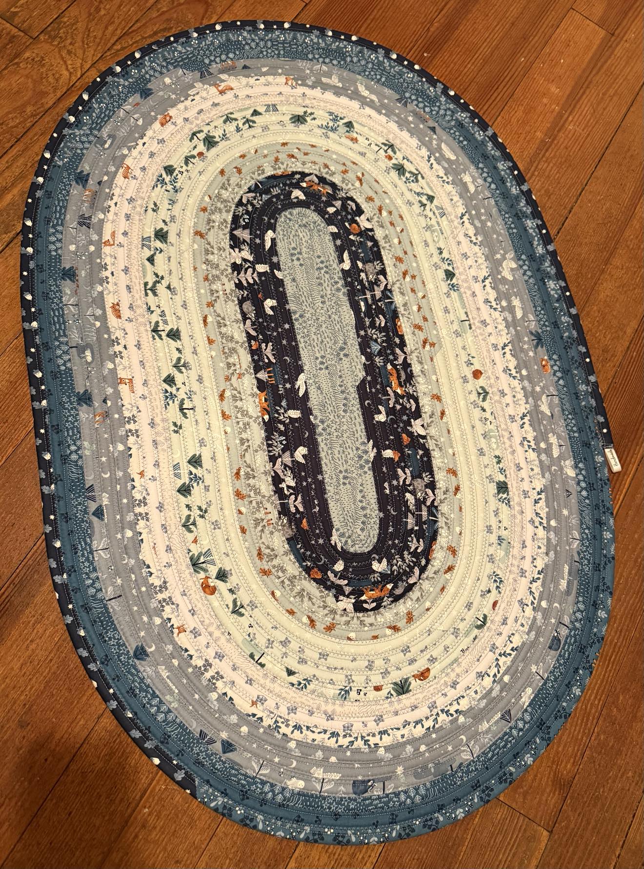 Oval Jelly Roll Rug 28 1/2" x 42 1/2" - Twilight Creatures by Riley Blake Designs