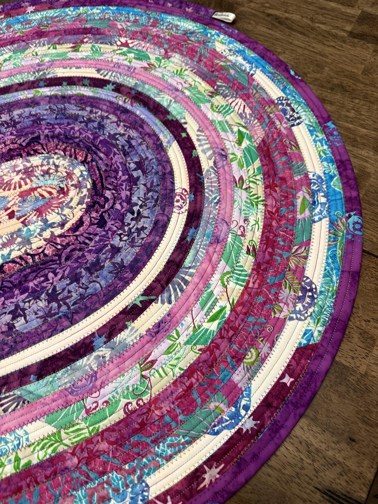 Oval Jelly Roll Rug 28" x 43" - Purple Bedazzled