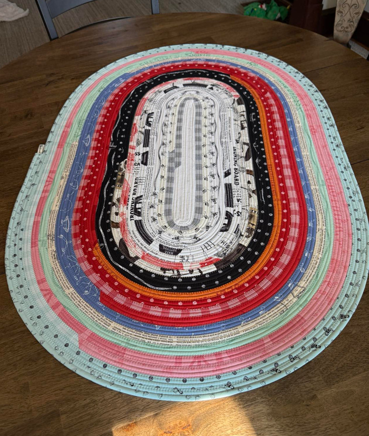 Oval Rug 29" x 43" - Press On- Little Girl Ironing, Irons - Riley Blake Designs