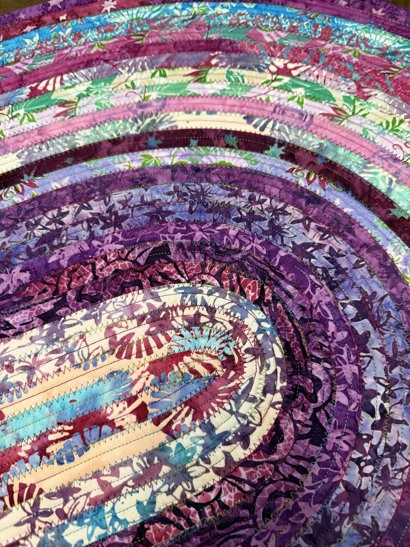 Oval Jelly Roll Rug 28" x 43" - Purple Bedazzled