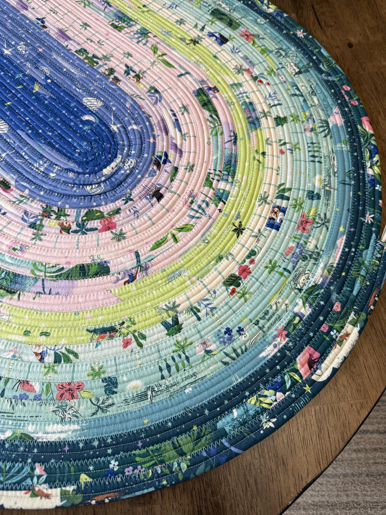 Oval Handmade Cotton Jelly Roll Rug 28" x 44" Forever Neverland