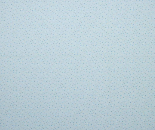 1 Yard Fabric Cut  - 100% Cotton Flannel Fabric - Blue Gray White Dots