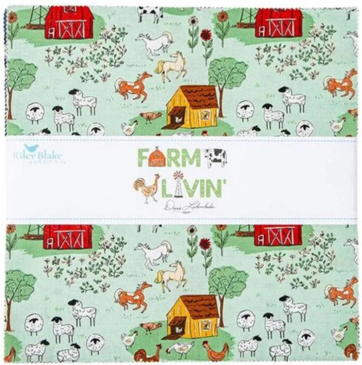 Farm Livin' 10" Stacker by Diane Labombarbe for Riley Blake Designs