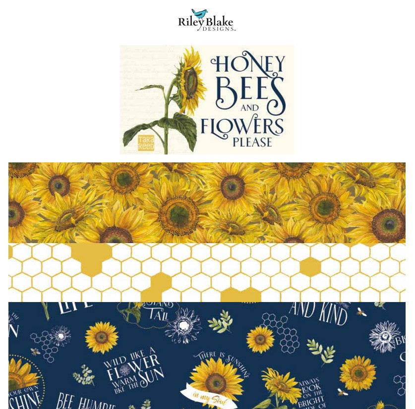 Honey Bees and Flowers Please 10" Stacker by Tara Reed for Riley Blake Designs