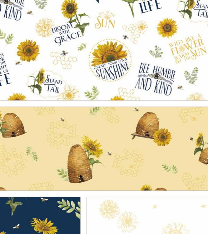 Honey Bees and Flowers Please 10" Stacker by Tara Reed for Riley Blake Designs