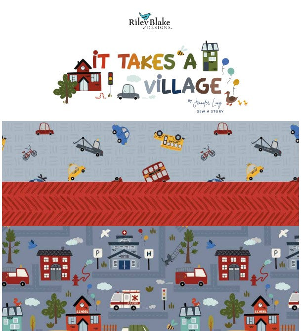 It Takes A Village Rolie Polie by Jennifer Long for Riley Blake Designs