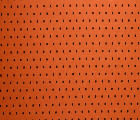 1 Yard Fabric Cut  - 43" x 36" - Orange with Black Dots Fabric