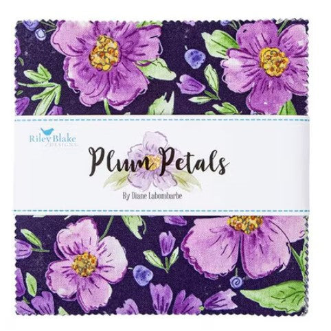 Plum Petals 5" Stacker by Diane Labombarbe for Riley Blake Designs