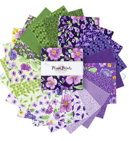 Plum Petals 5" Stacker by Diane Labombarbe for Riley Blake Designs