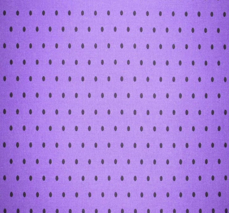 1 Yard Fabric Cut  - 43" x 36" -Purple with Black Dots Fabric