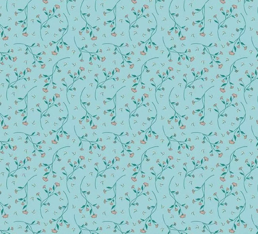 1 Yard - Melody - Vines Aqua by Beverly McCullough for Riley Blake Designs