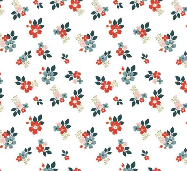 1 Yard - Vintage Charm Floral White by Danelys Sidron for Riley Blake Designs