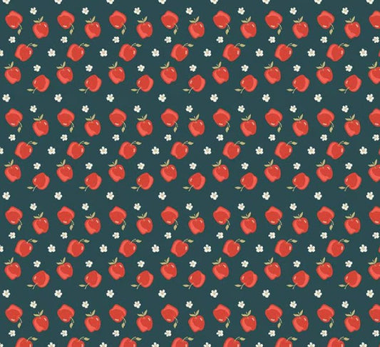 1 Yard - Vintage Charm Apples Midnight by Danelys Sidron for Riley Blake Designs