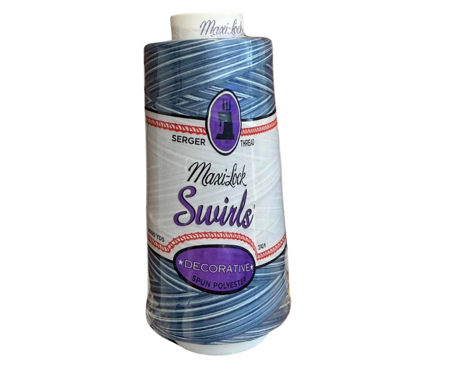 Maxi-Lock Swirls Serger Thread 3000 YDS BLUEBERRY COB M55