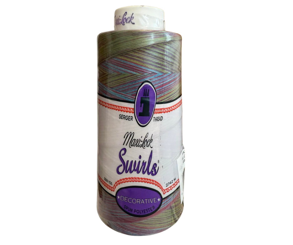 Maxi-Lock Swirls Serger Thread 3000 YDS TIE DYE PUNCH M56