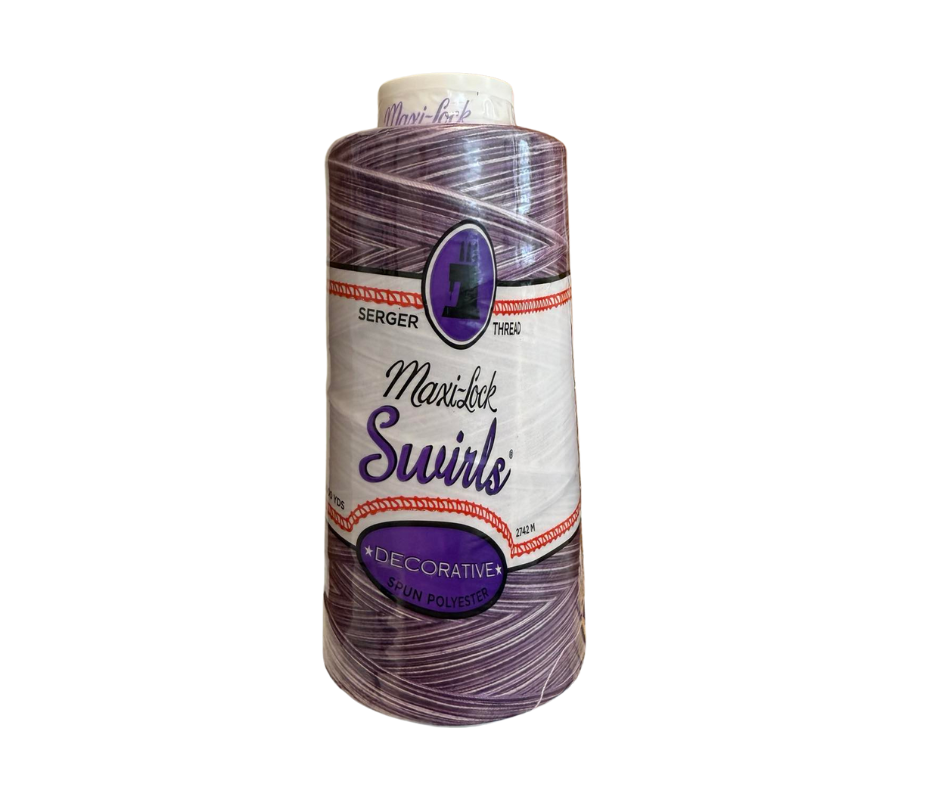 Maxi-Lock Swirls Serger Thread 3000 YDS PURPLE BERRY WAVE M58