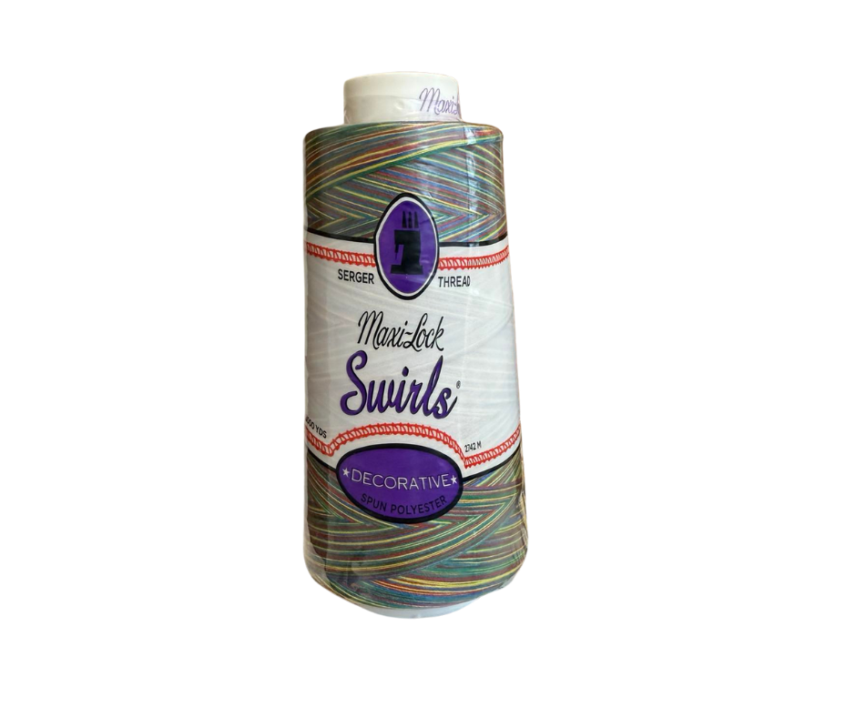 Maxi-Lock Swirls Serger Thread 3000 YDS RAINBOW SWIRL M67