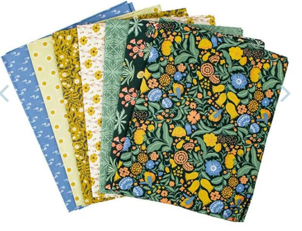 Wanderlust  - 1 Yard Bundle Dark Green - Total 7 Yards by Danelys Sidron for Riley Blake Designs